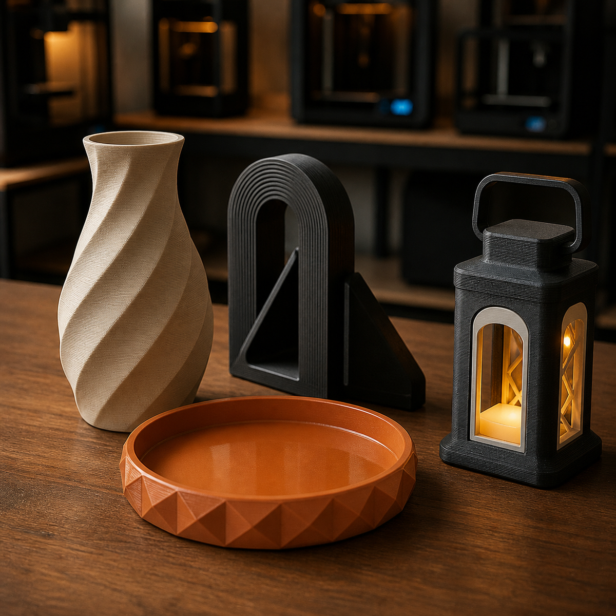 Künstlerisch modellierte 3D-Druck-Dekoration