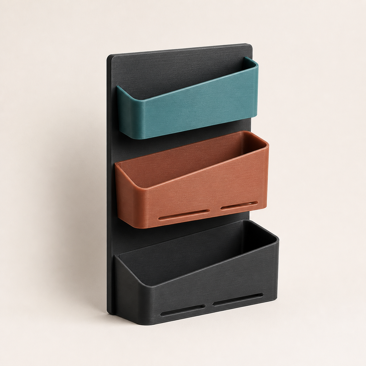 Bathroom wall organiser Flow – Modern made of PETG on bright studio background