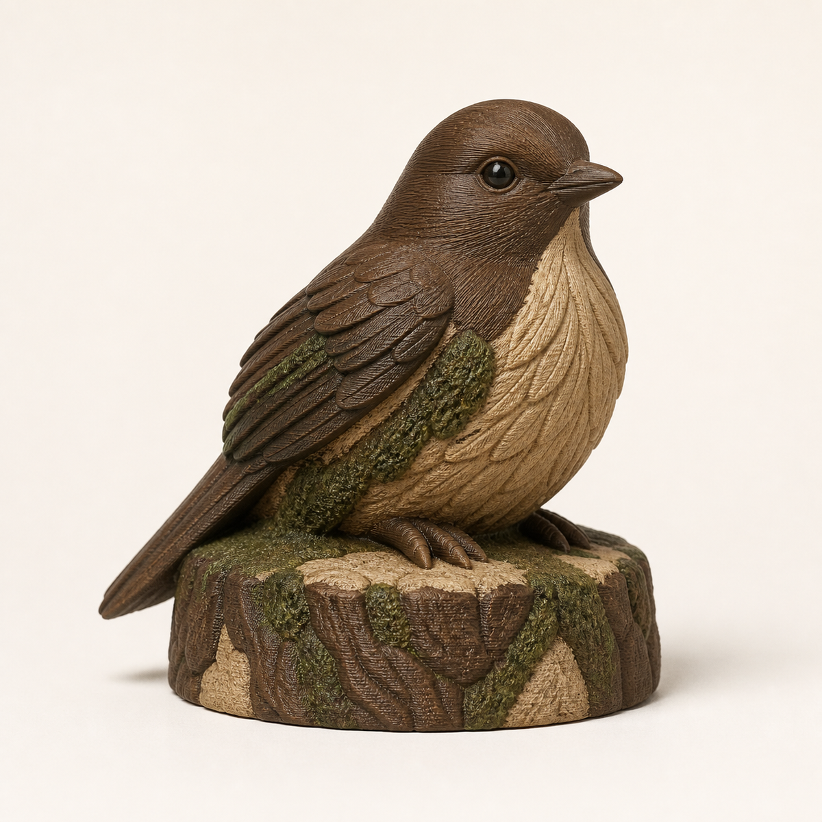 Balkonfigur Wächtervogel – Urig aus PETG auf hellem Studiohintergrund