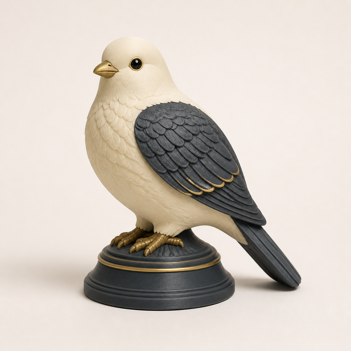 Balkonfigur Wächtervogel – Zeitlos aus PETG auf hellem Studiohintergrund