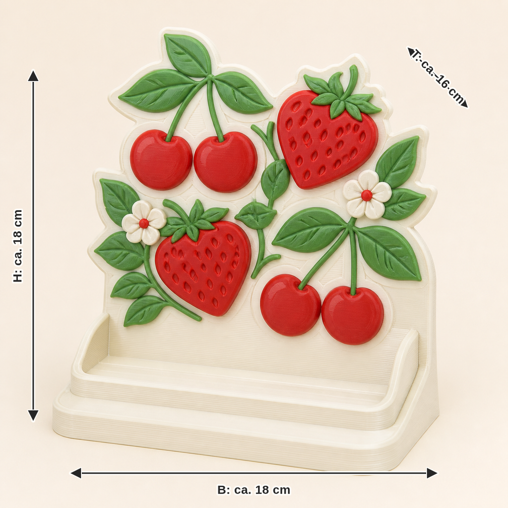 Dimensional image for berry Display stands berry pleasure: width approx. 18 cm, depth approx. 16 cm, height approx. 18 cm