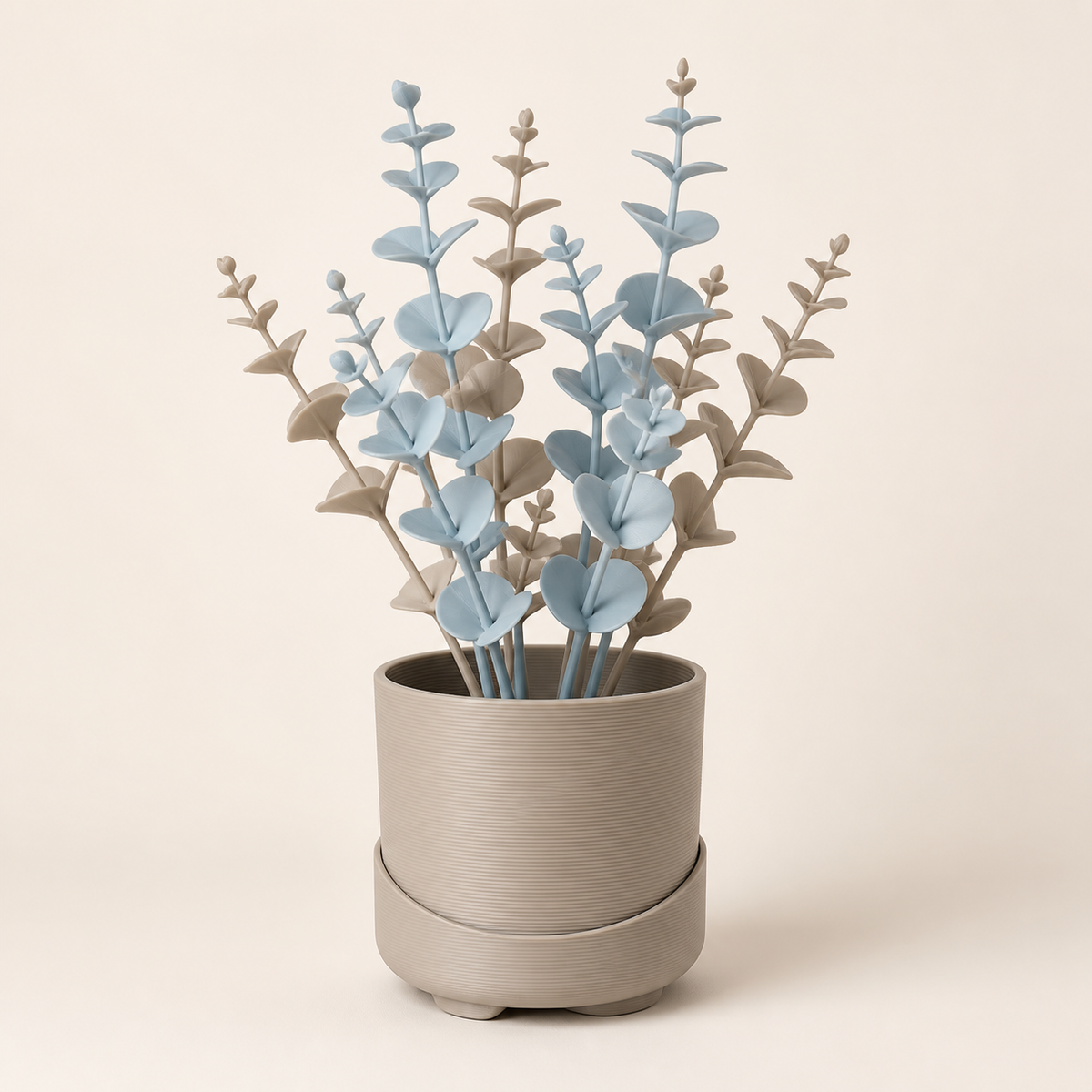 Decorative plant Eucalyptus – serene from PETG on bright studio background