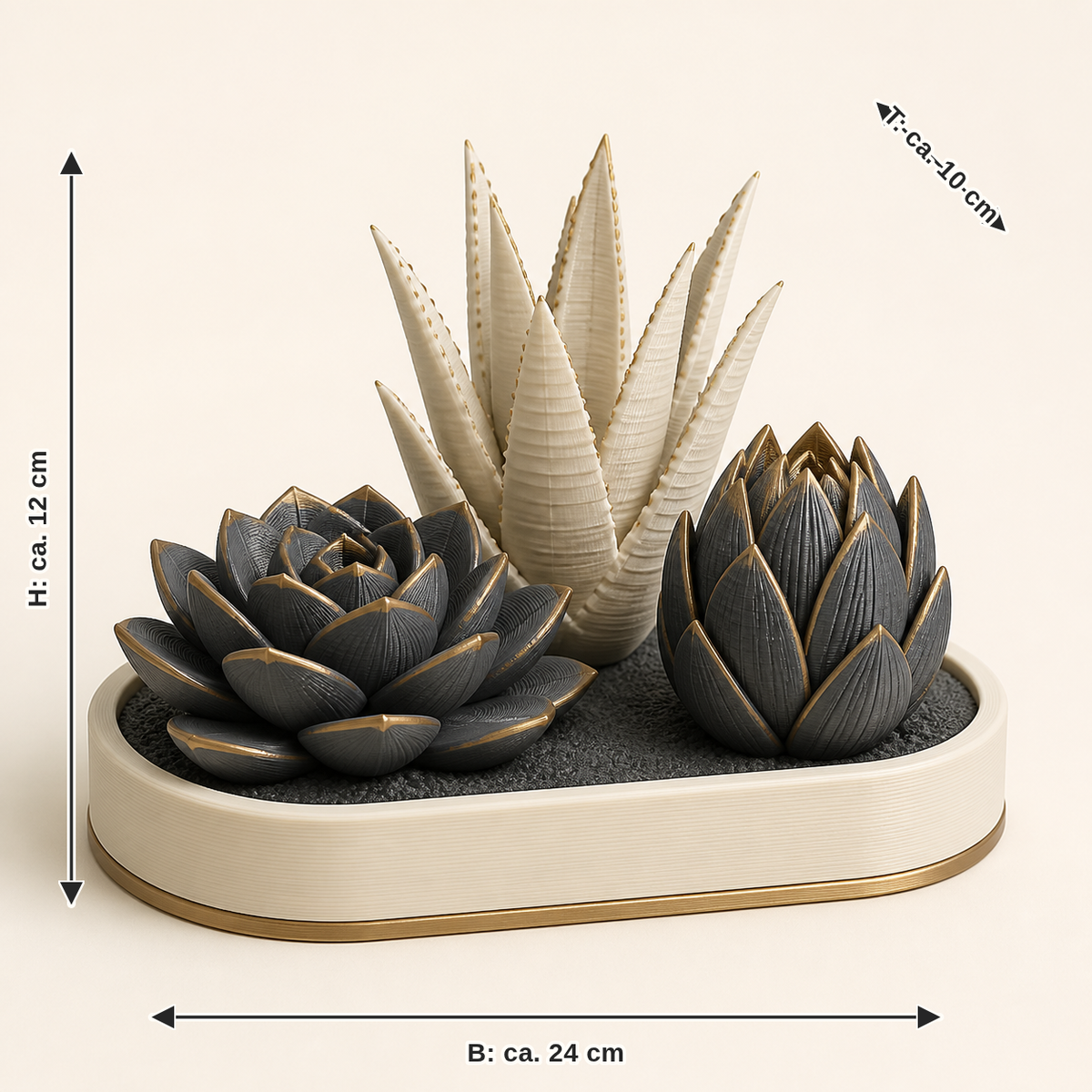 Trio – Timeless: width approx. 24 cm, depth approx. 10 cm, height approx. 12 cm