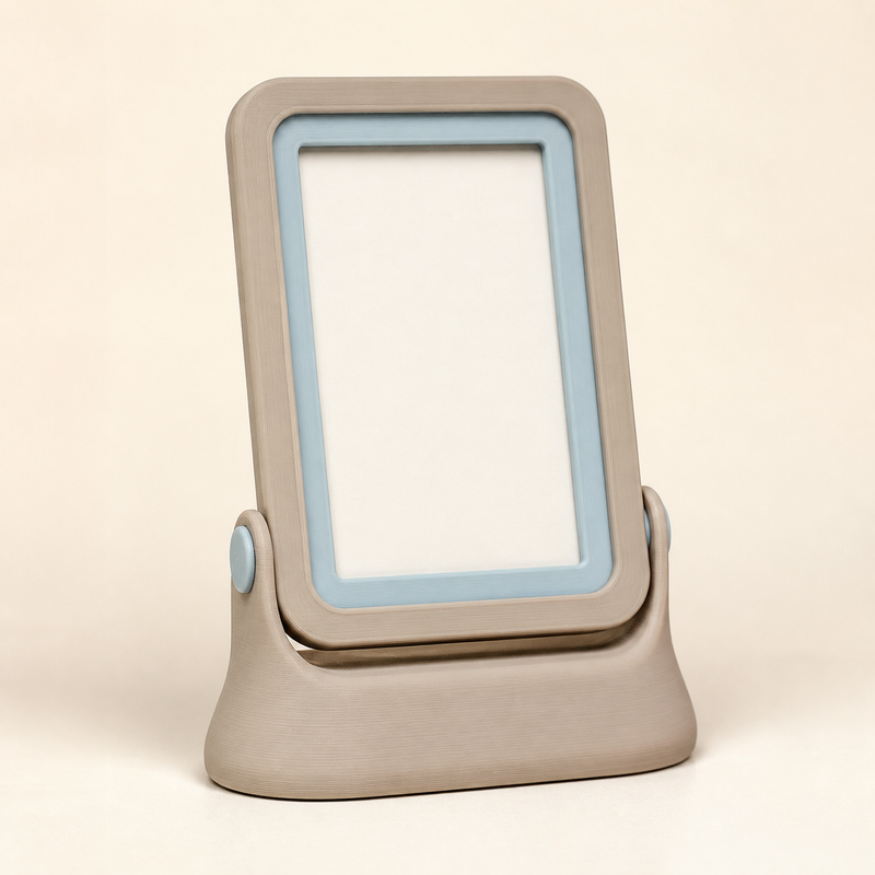 Rotating photo frame Wechselblick – Serene made of PETG on bright studio background
