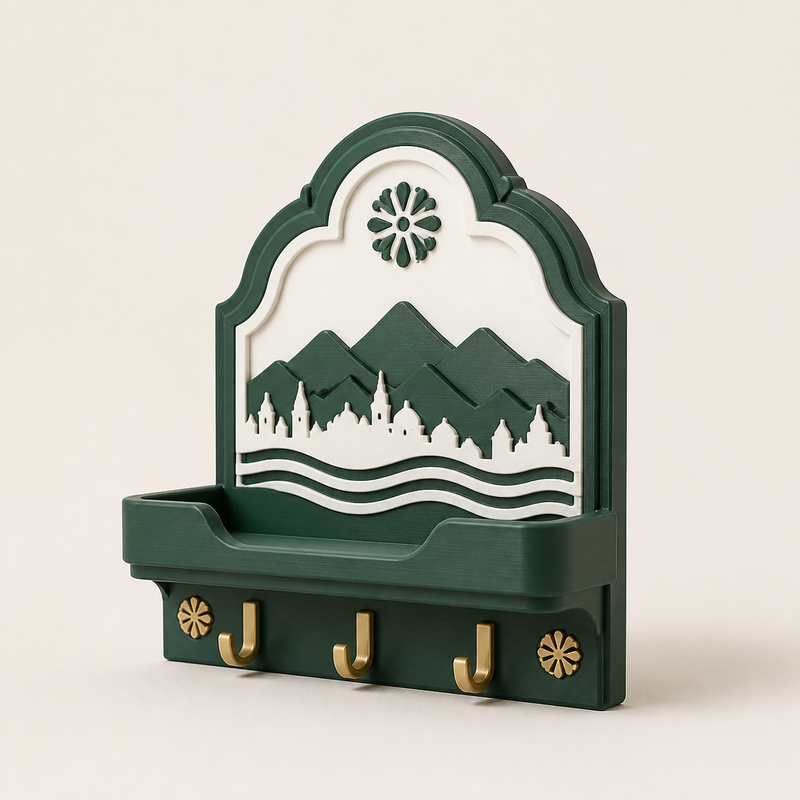 Entrance table Alpenbogen – Salzburg from PETG on bright studio background