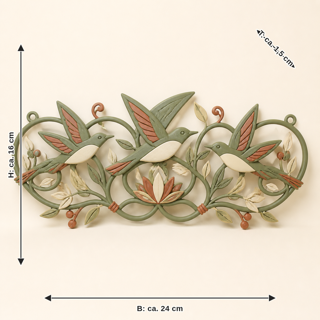 Bird flight – Country: width approx. 24 cm, depth approx. 1,5 cm, height approx. 16 cm