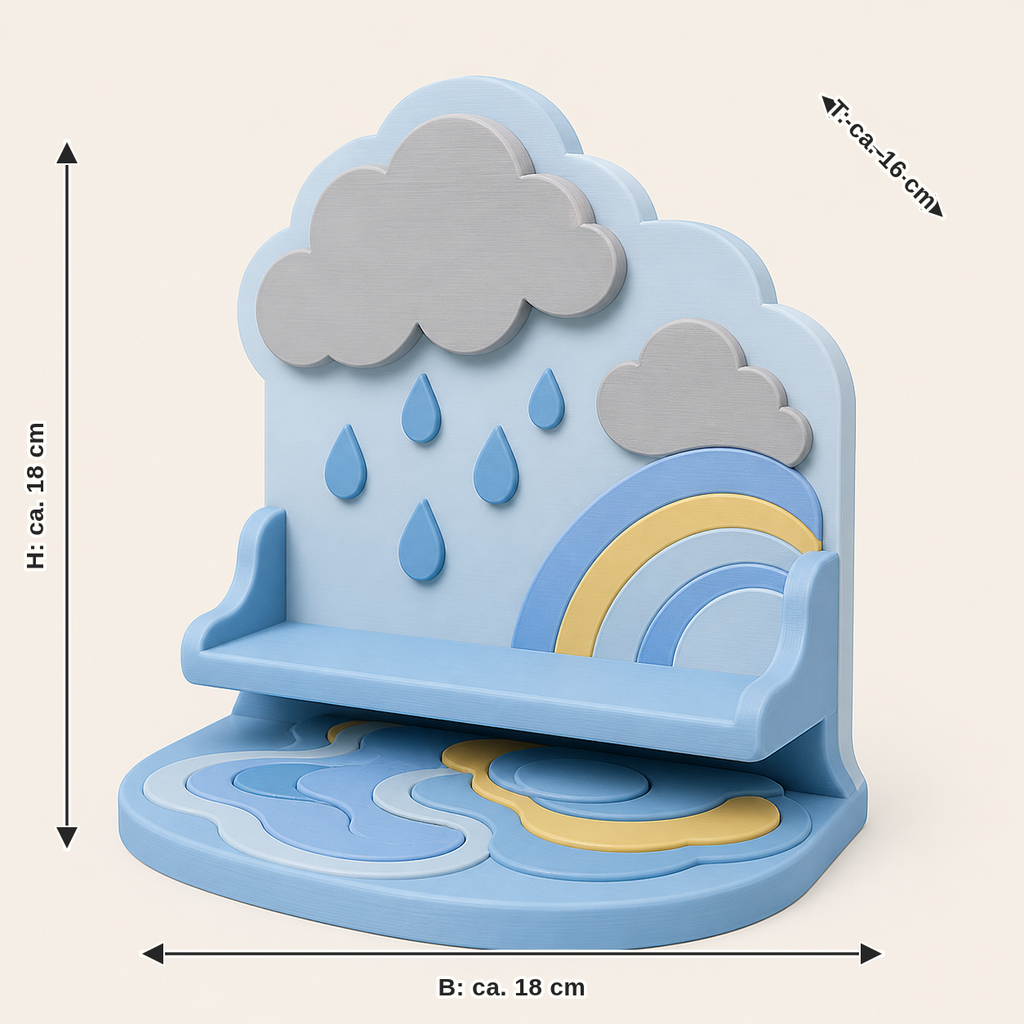 Measurement for spring rain-Display stands Rain stage: width approx. 18 cm, depth approx. 16 cm, height approx. 18 cm