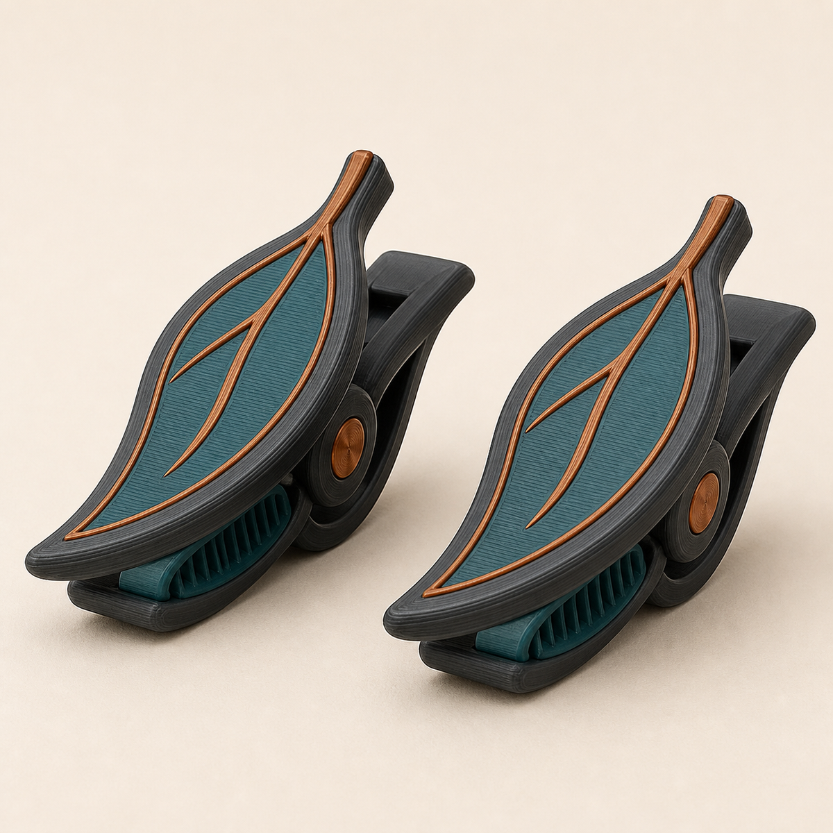 curtain clip sheet pair – Modern from PETG on bright studio background