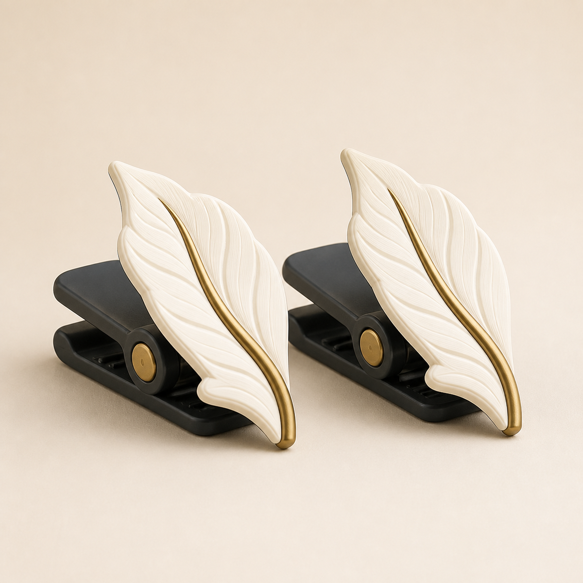 curtain clip sheet pair – Timeless from PETG on bright studio background