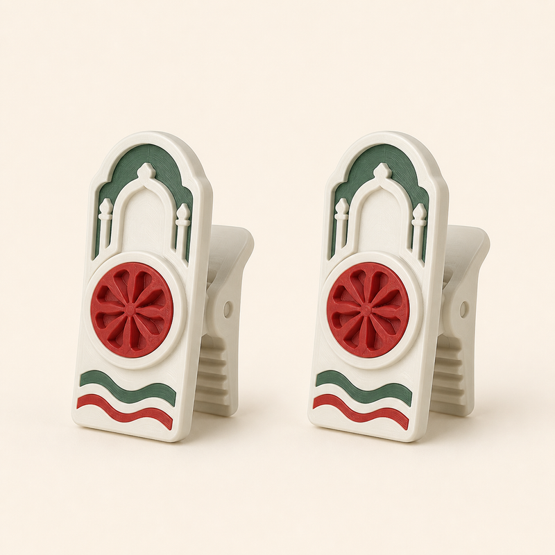 curtain clip Rosette pair – Salzburg from PETG on bright studio background