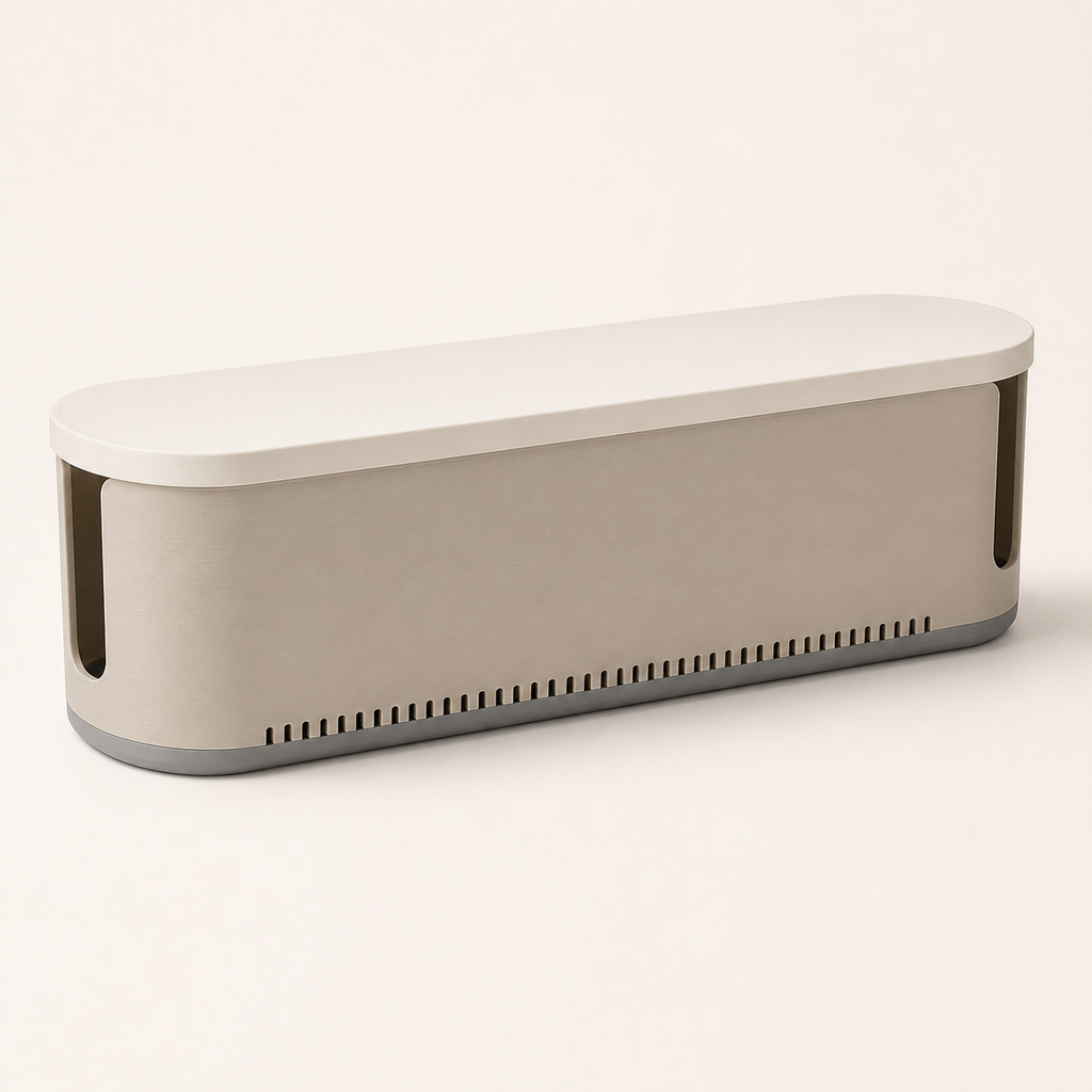 cable box Ordnungslinie – Minimalist made of PETG on bright studio background