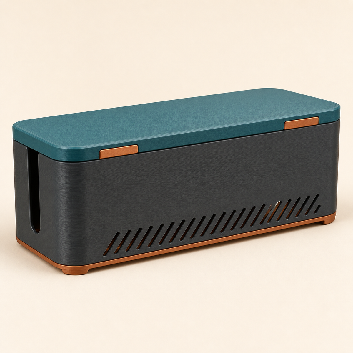 Cable box Ordnungslinie – Modern made of PETG on bright studio background