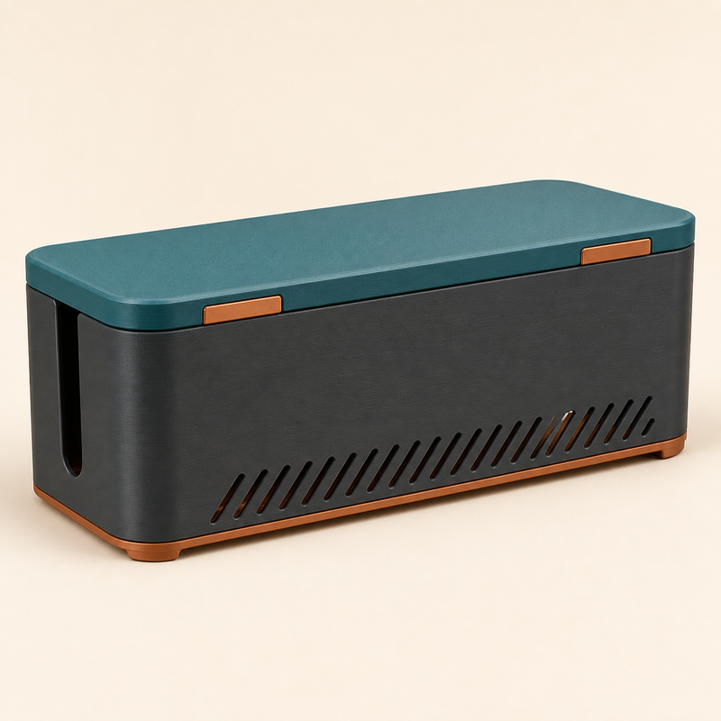 Cable box Ordnungslinie – Modern made of PETG on bright studio background