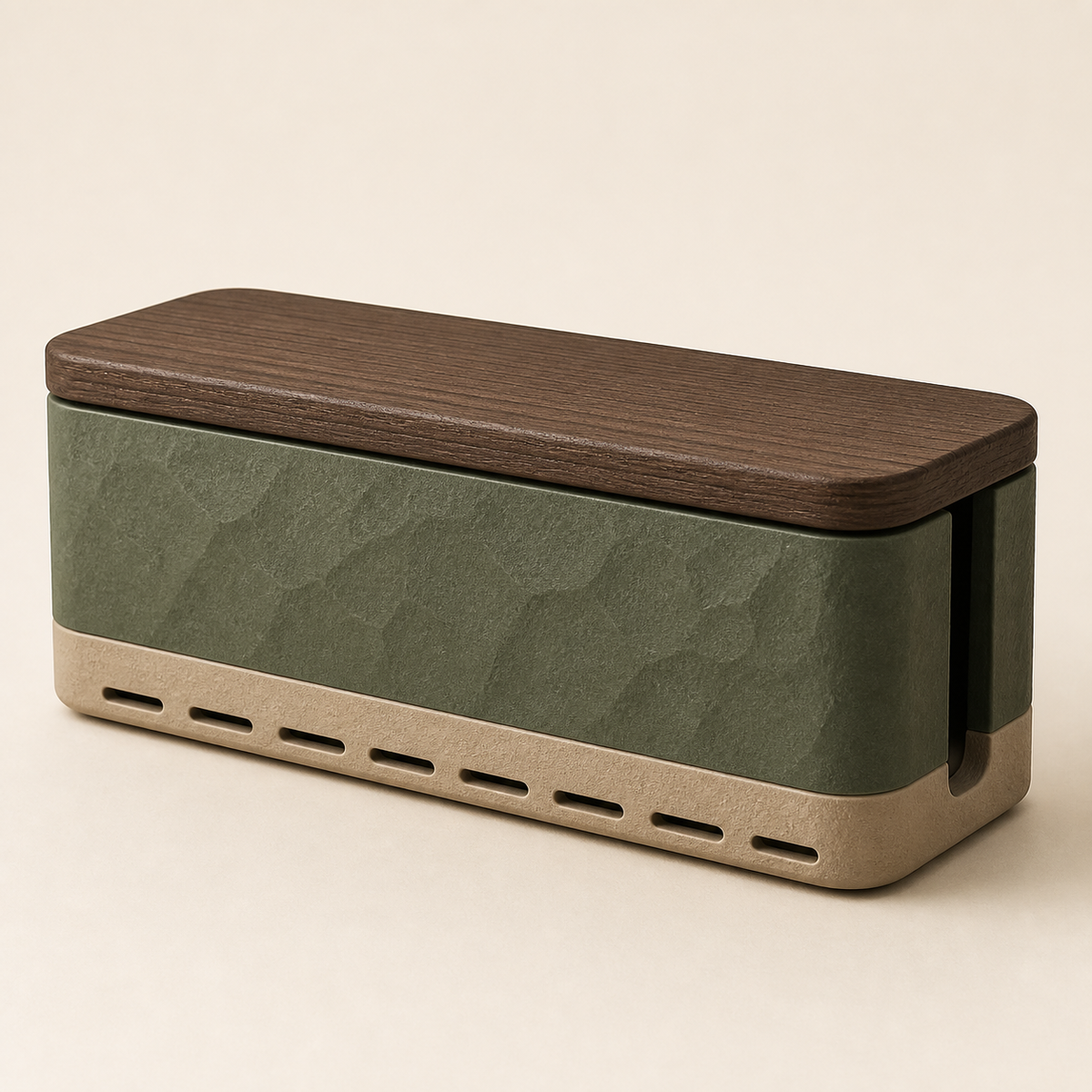 Cable box order line – rustic from PETG on bright studio background