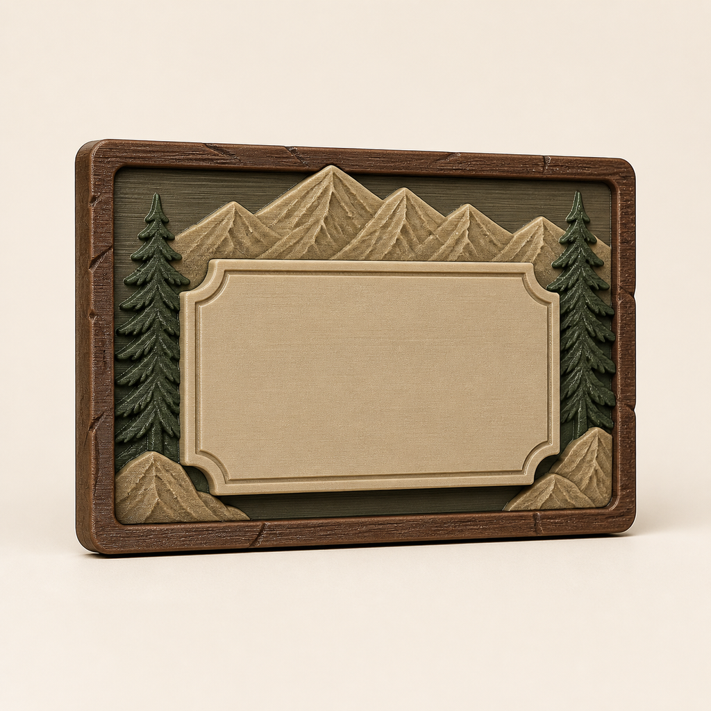Home point – Rustic from PETG on bright studio background