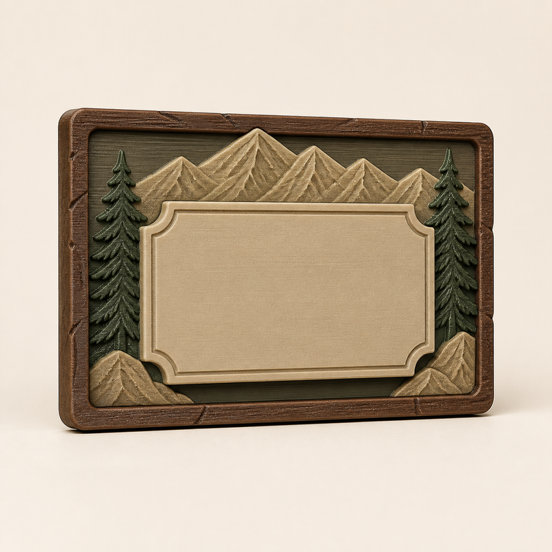 Home point – Rustic from PETG on bright studio background