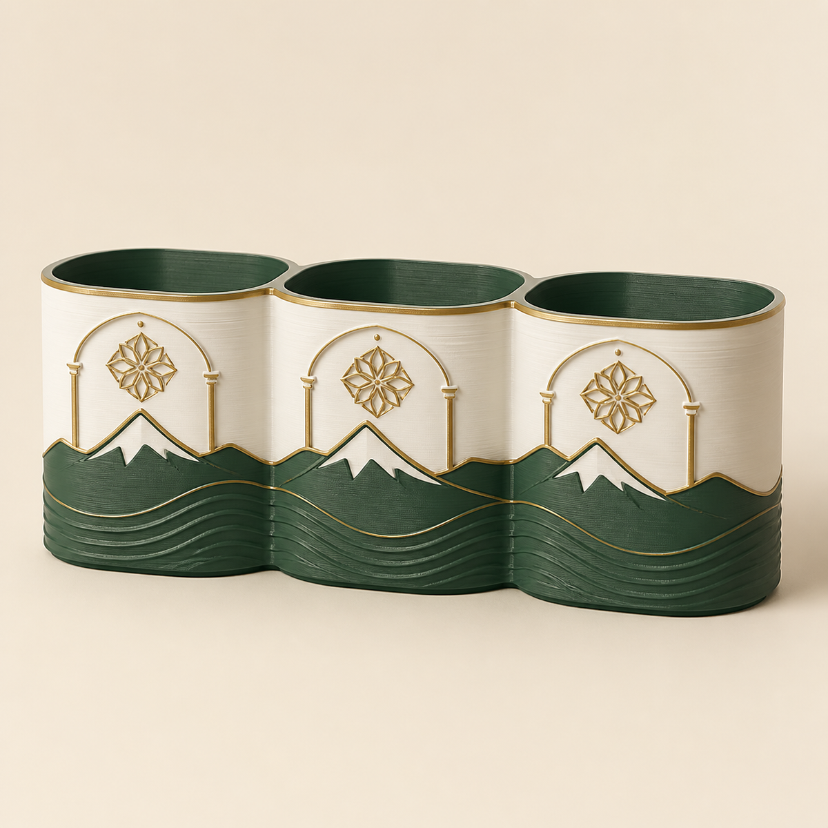 Herbal pot Alpine comb – Salzburg from PETG on bright studio background