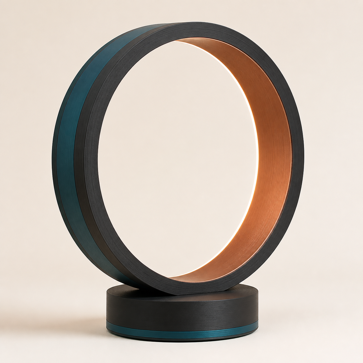 LED ambient light ring – Modern made of PETG on bright studio background