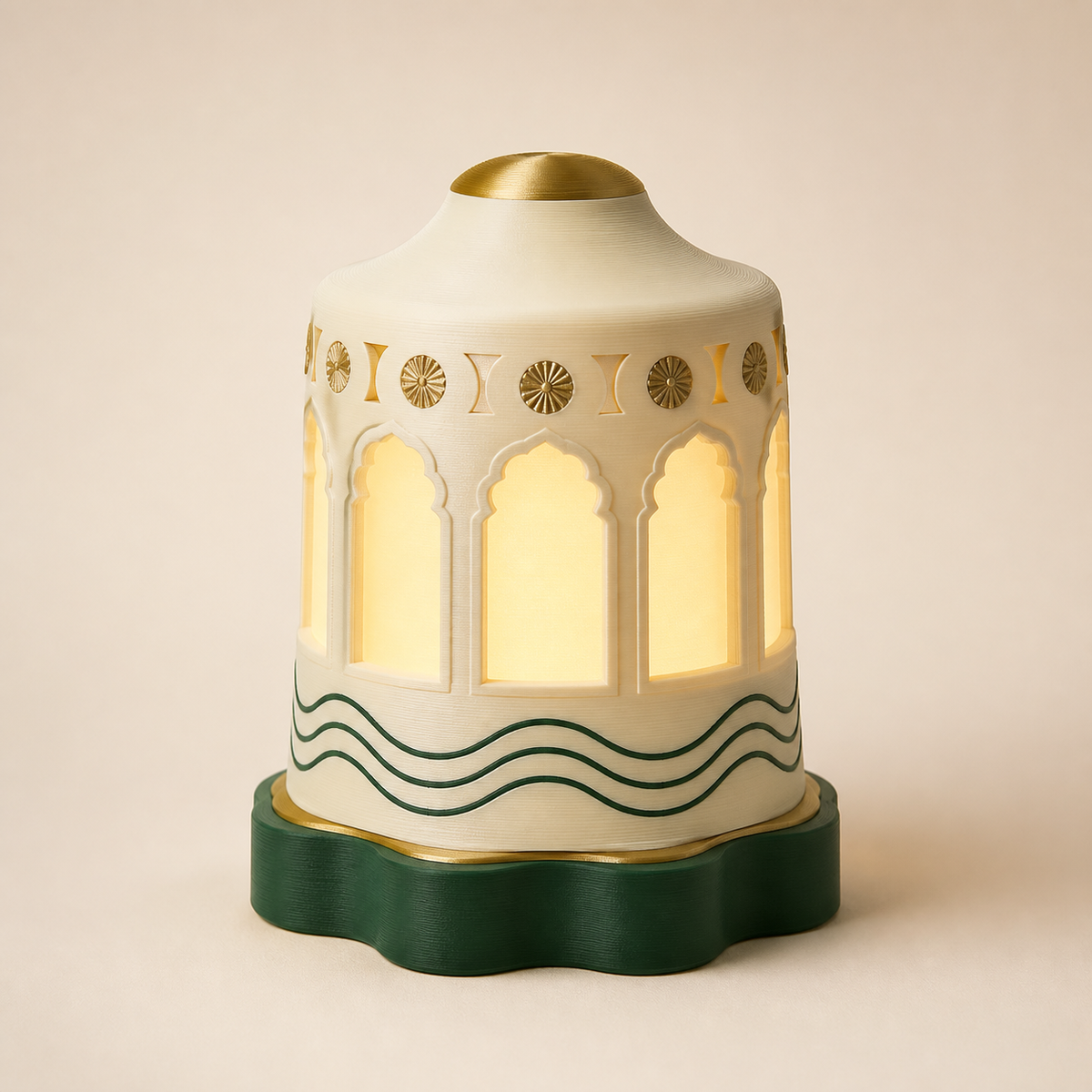 LED ambient lamp Salzachring – Salzburg from PETG on bright studio background