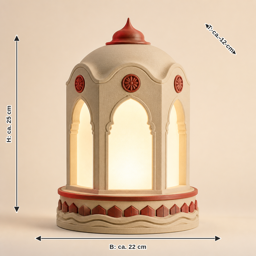 Measurement for LED light Old Town window – Salzburg: width approx. 22 cm, depth approx. 12 cm, height approx. 25 cm