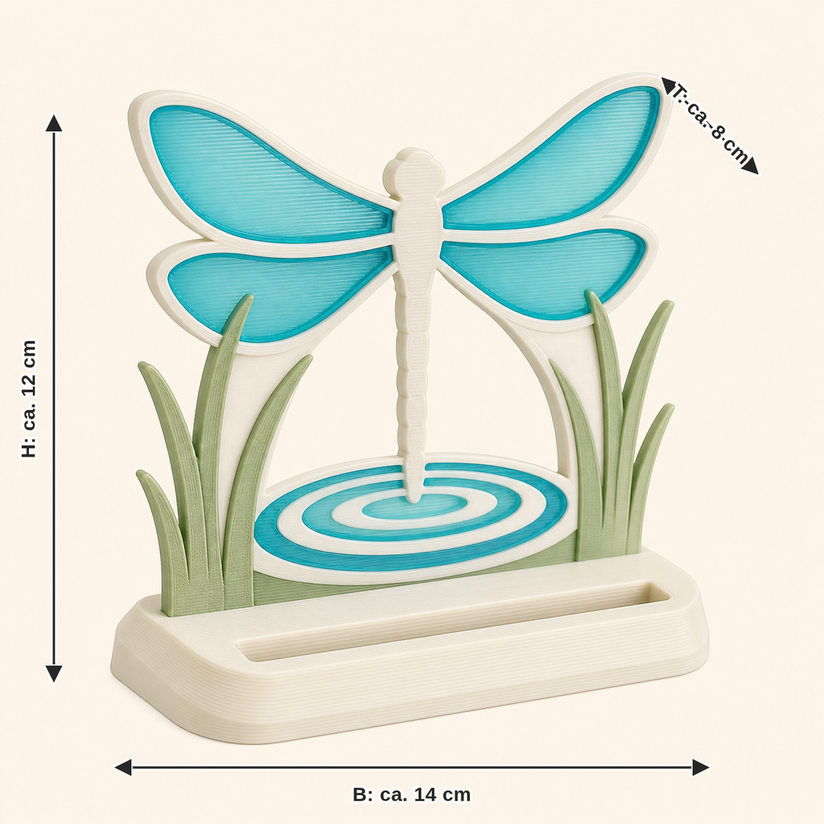 Water point: width approx. 14 cm, depth approx. 8 cm, height approx. 12 cm