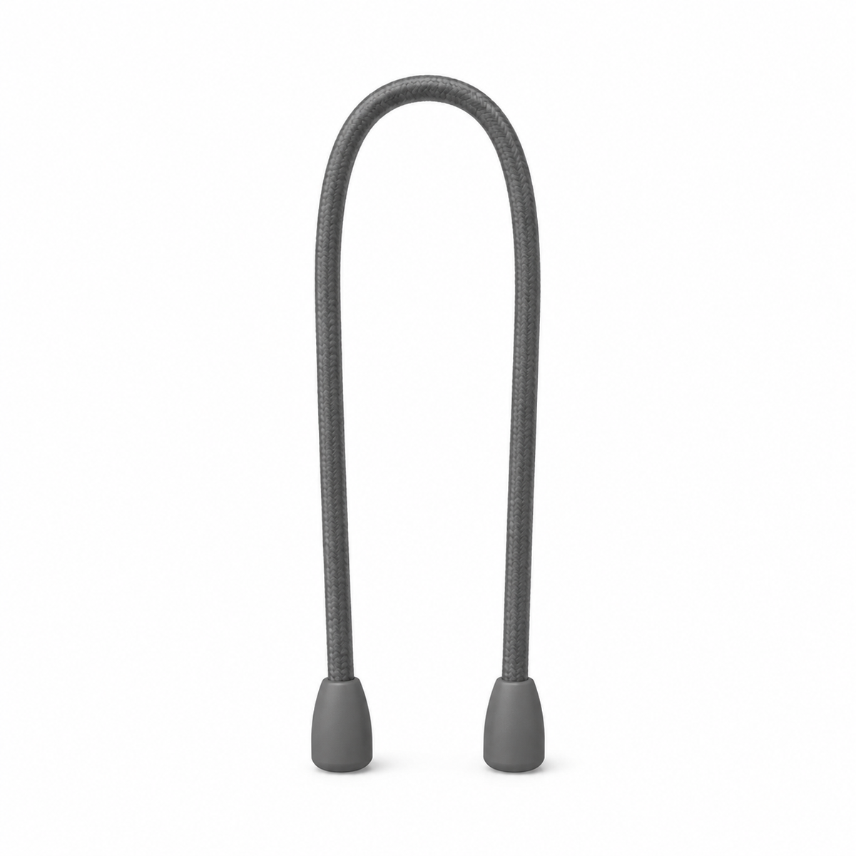 Graphite grey minimalist squeegee with two end pieces on white background