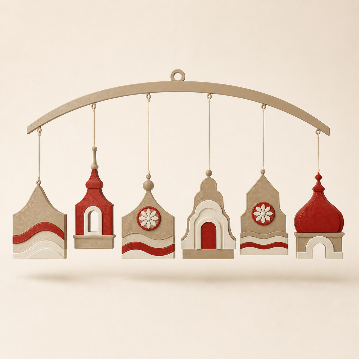 Mobile Old Town Roofs – Salzburg from PETG on bright studio background