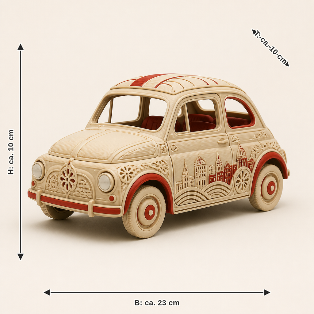 Dimensional image for classic car model Altstadt – Salzburg: width approx. 23 cm, depth approx. 10 cm, height approx. 10 cm