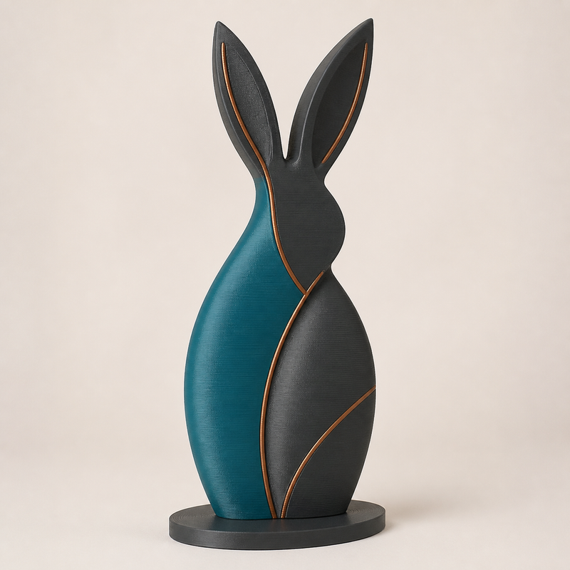 Easter figure rabbit shadow – Modern from PETG on bright studio background