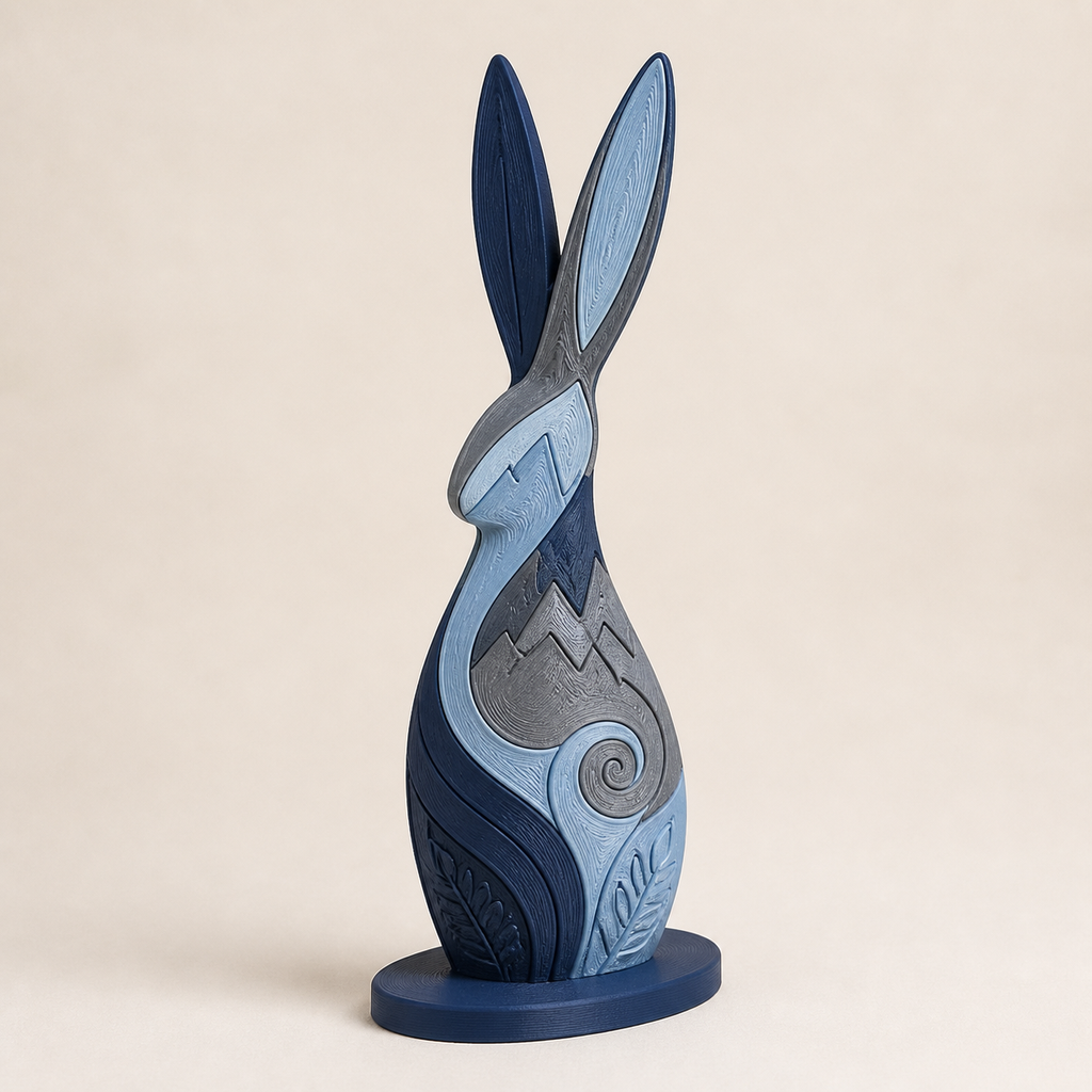 Easter figure Hasenschadden – Nordic & Mythical from PETG on bright studio background