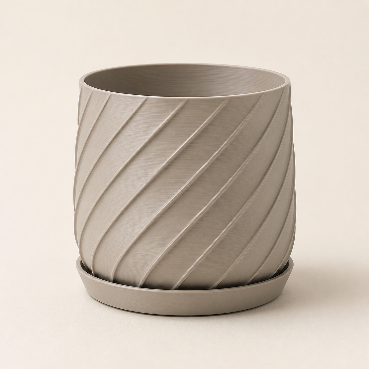planter source form – minimalist from PETG on bright studio background
