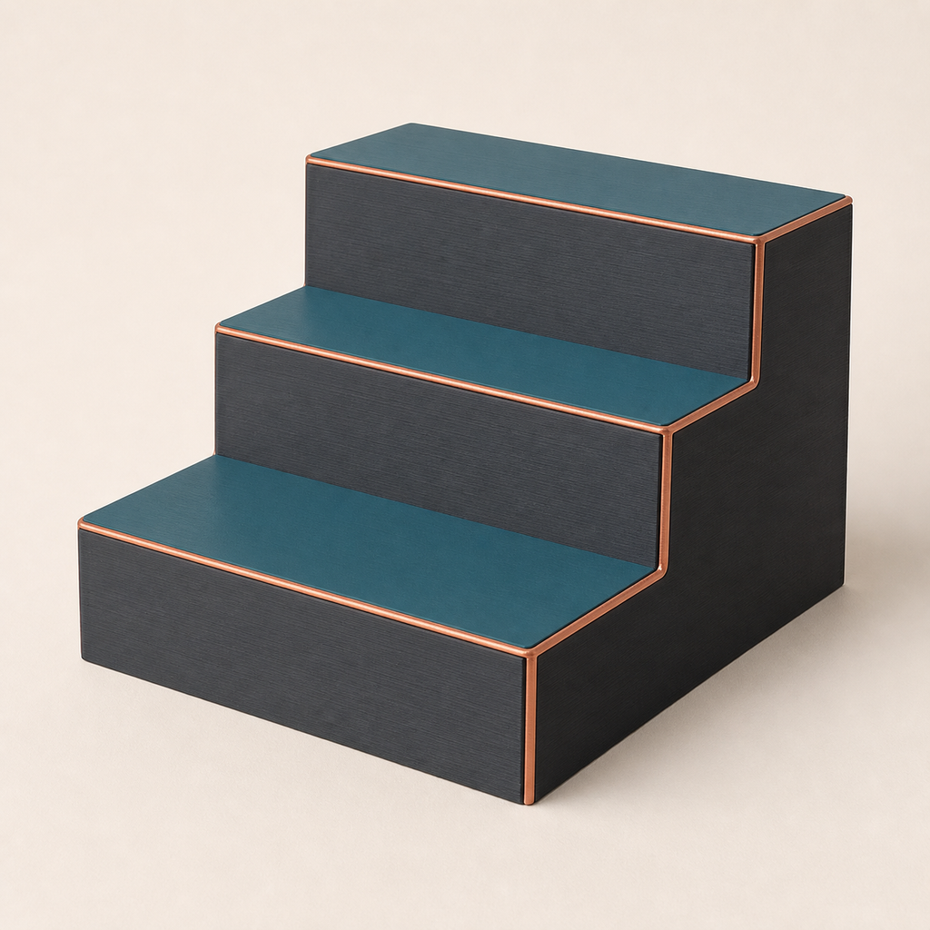 Presentation platform step view – Modern from PETG on bright studio background