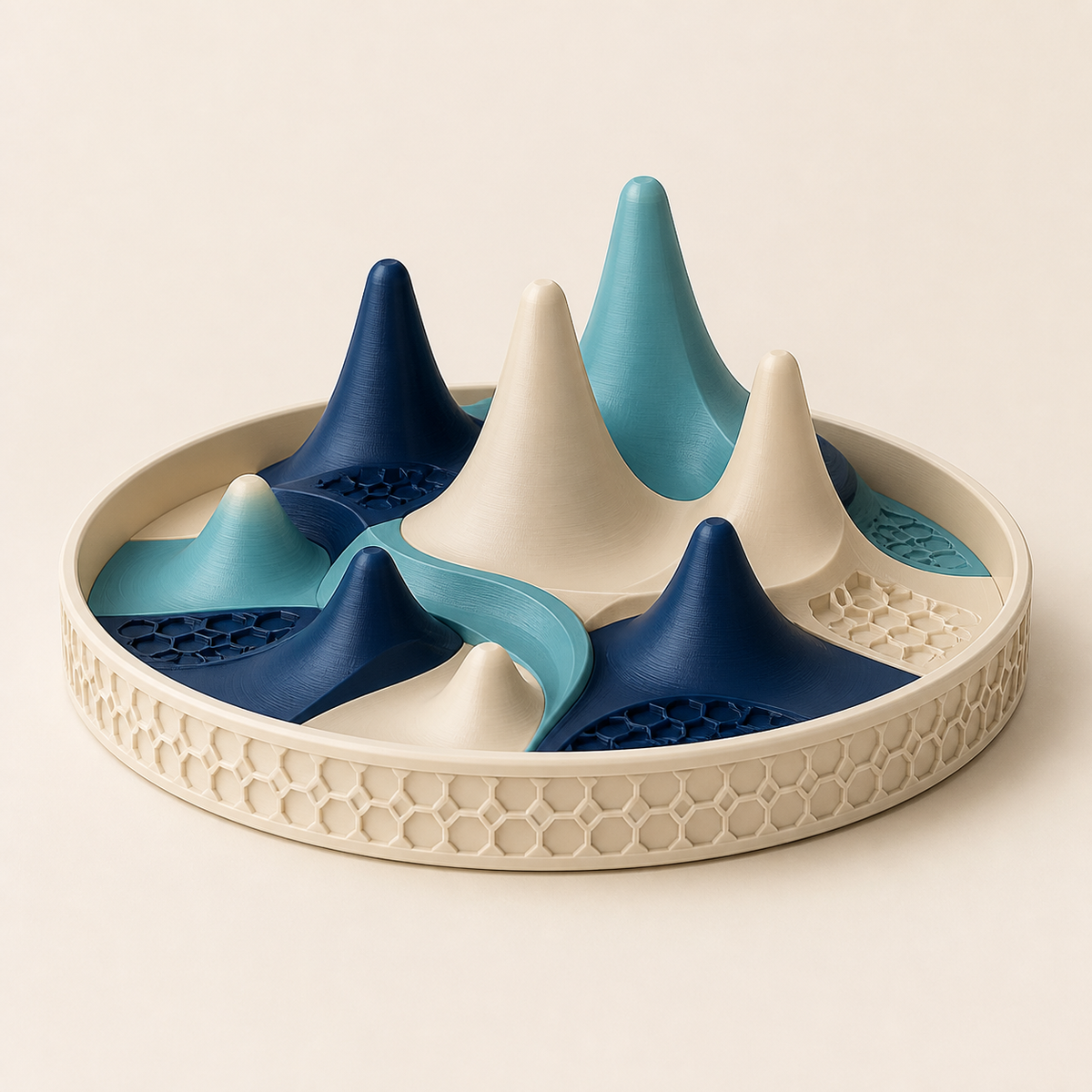 ring tray Gipfelfeld – Futuristic from PETG on bright studio background