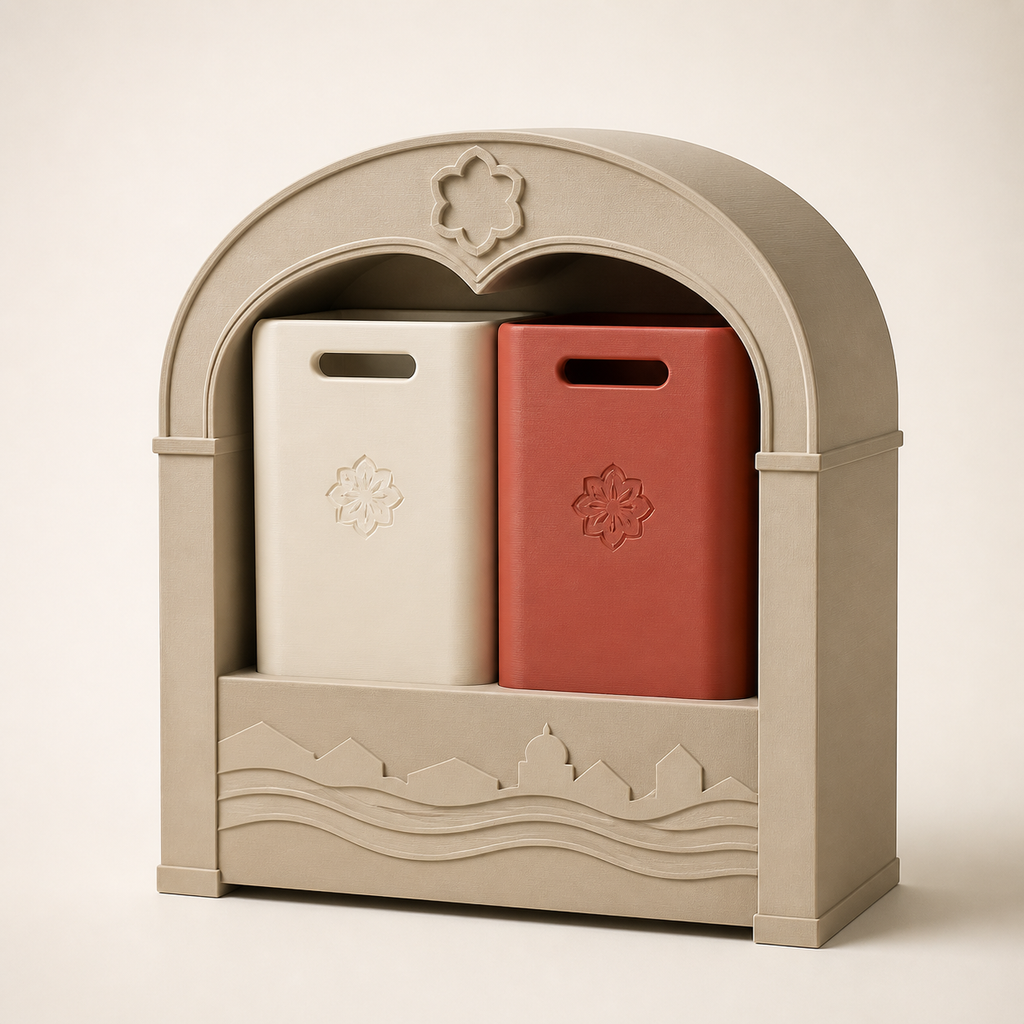Fortress gate – Salzburg from PETG on bright studio background