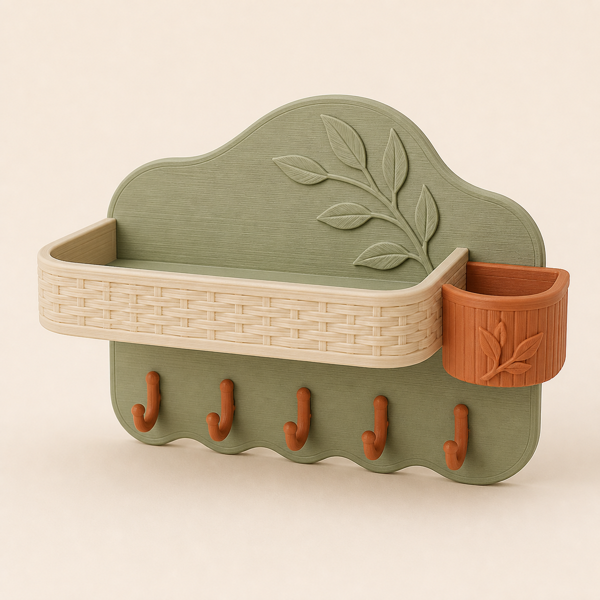 key rack mailbox – country from PETG on bright studio background