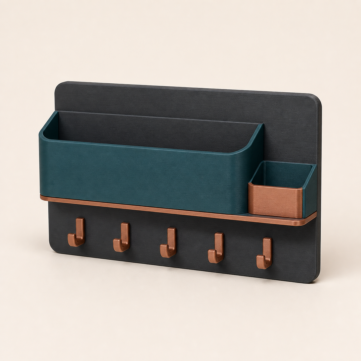key rack mailbox – Modern made of PETG on bright studio background
