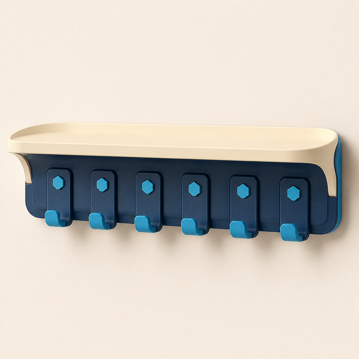 Key bar module hook – Futuristic from PETG on bright studio background
