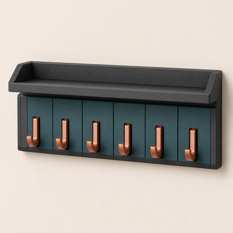 Key bar module hook – Modern made of PETG on bright studio background