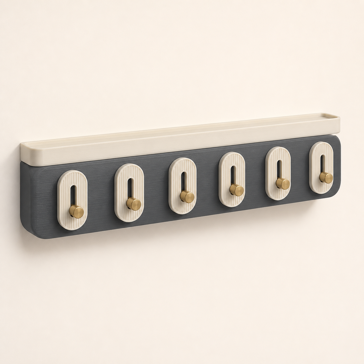 Key bar module hook – Timeless from PETG on bright studio background