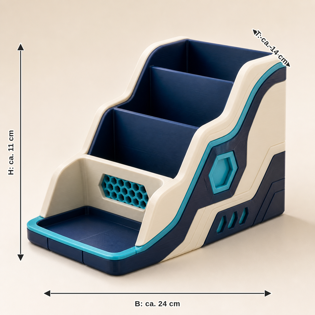 Modular field – Futuristic: width about 24 cm, depth about 14 cm, height about 11 cm