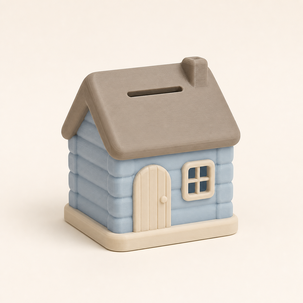 money box mountain hut – serene from PETG on bright studio background