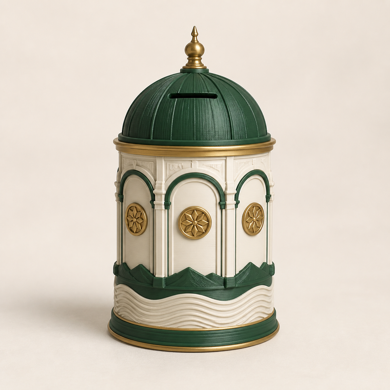 money box Mirabell Pavilion – Salzburg from PETG on bright studio background