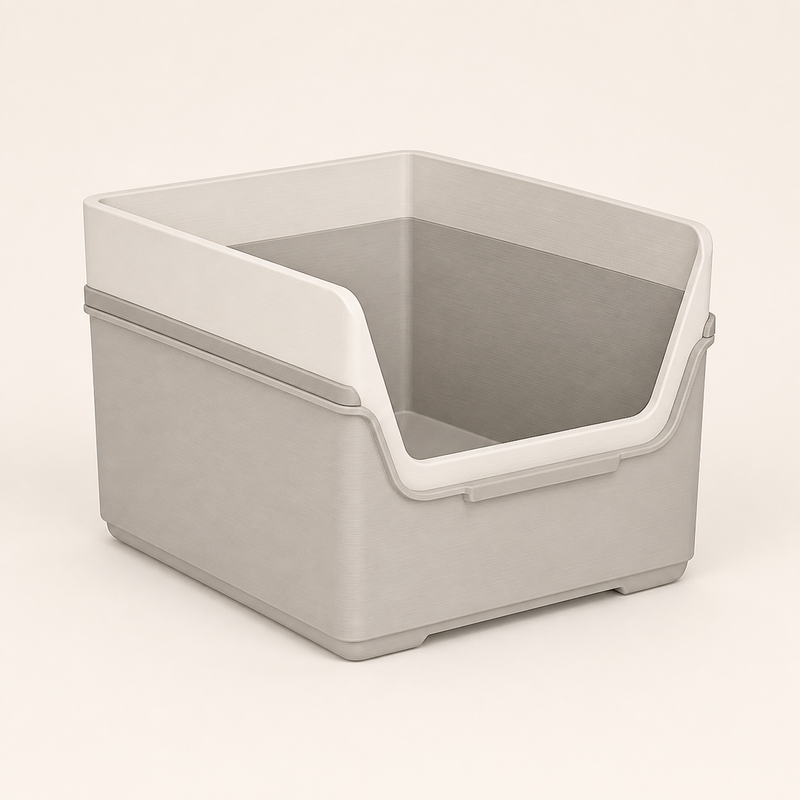 Stack box viewing window – minimalist made of PETG on bright studio background