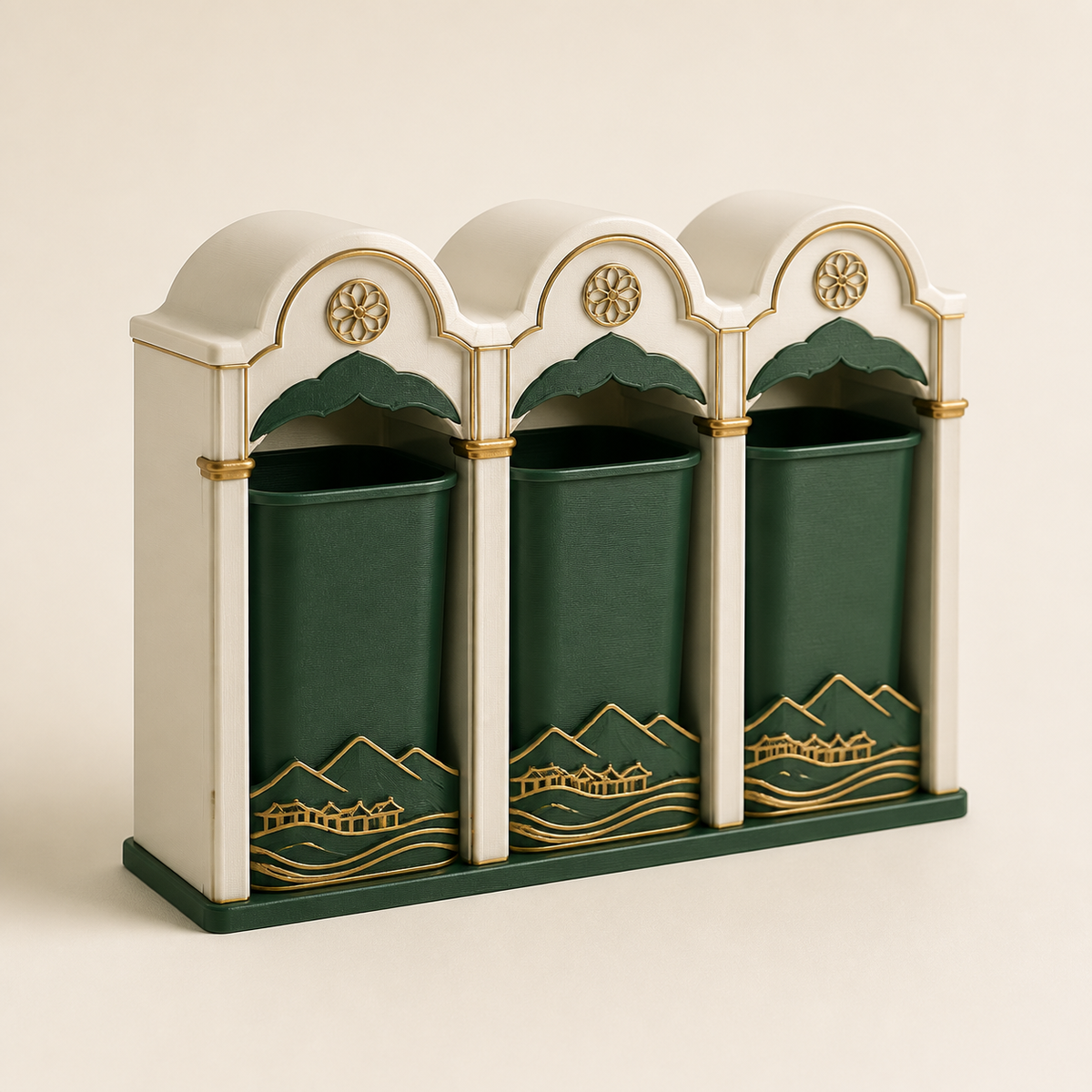 Table separator Arkadengasse – Salzburg from PETG on bright studio background