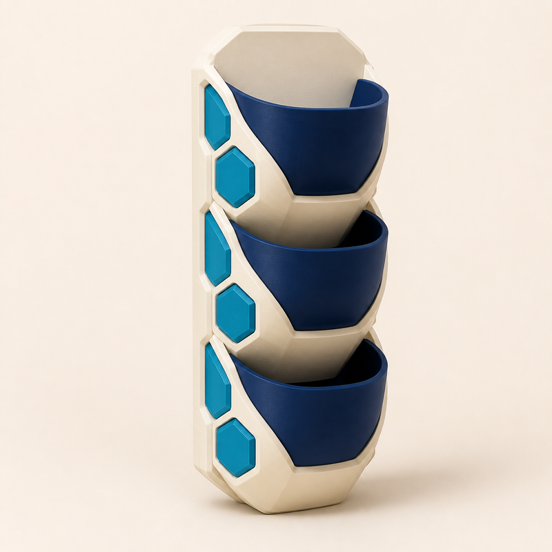 Wall planter grove – Futuristic from PETG on bright studio background