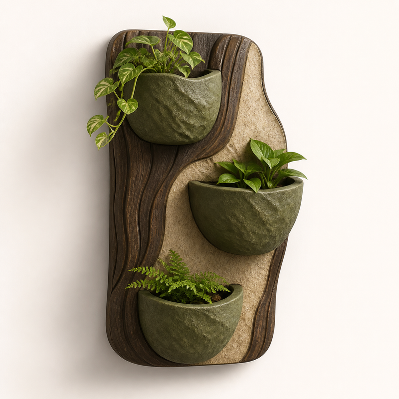 Wall planter grove – rustic from PETG on bright studio background