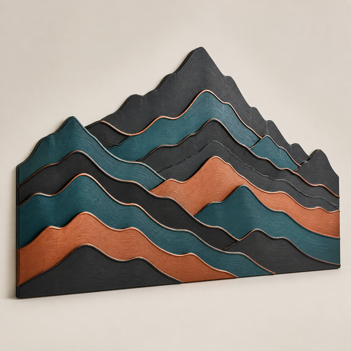wall relief height lines – Modern made of PETG on bright studio background