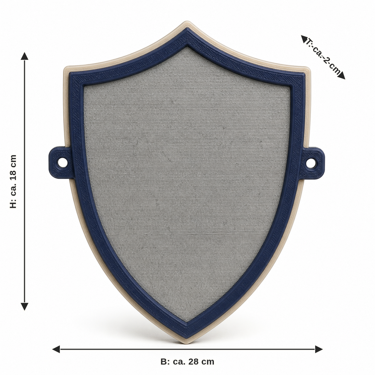 Dimensional image for wall sign Nordschild: width approx. 28 cm, depth approx. 2 cm, height approx. 18 cm