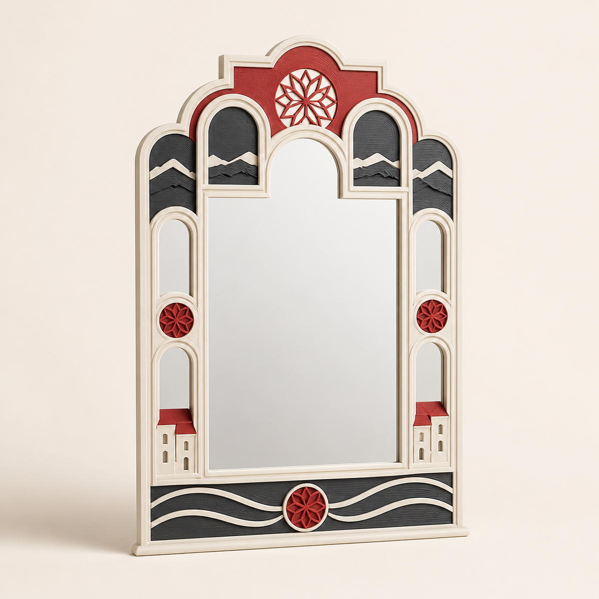 wall mirror Old Town window – Salzburg from PETG on bright studio background