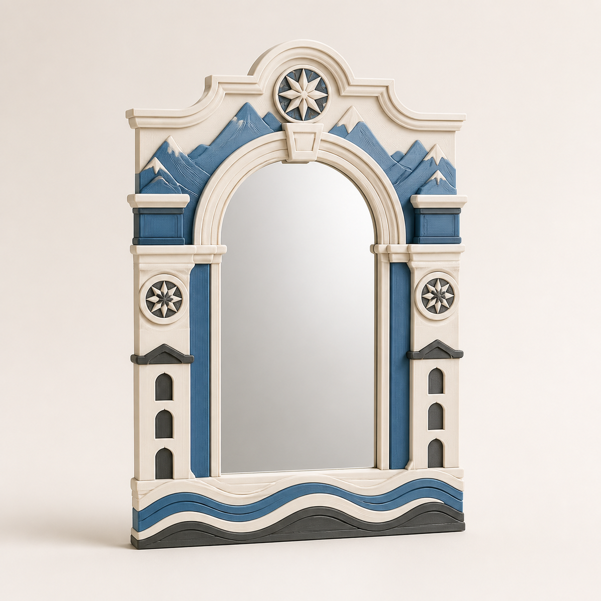 wall mirror Barockportal – Salzburg from PETG on bright studio background
